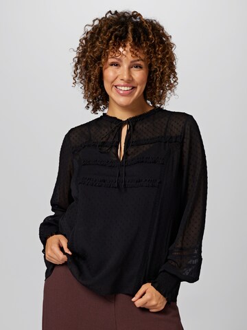 Guido Maria Kretschmer Curvy - Blusa 'Ginny' em preto: frente