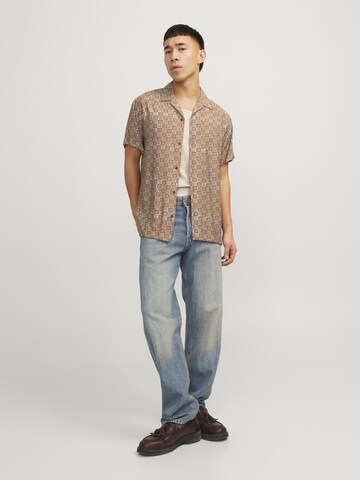 JACK & JONES Regular fit Skjorta 'Lincoln' i brun