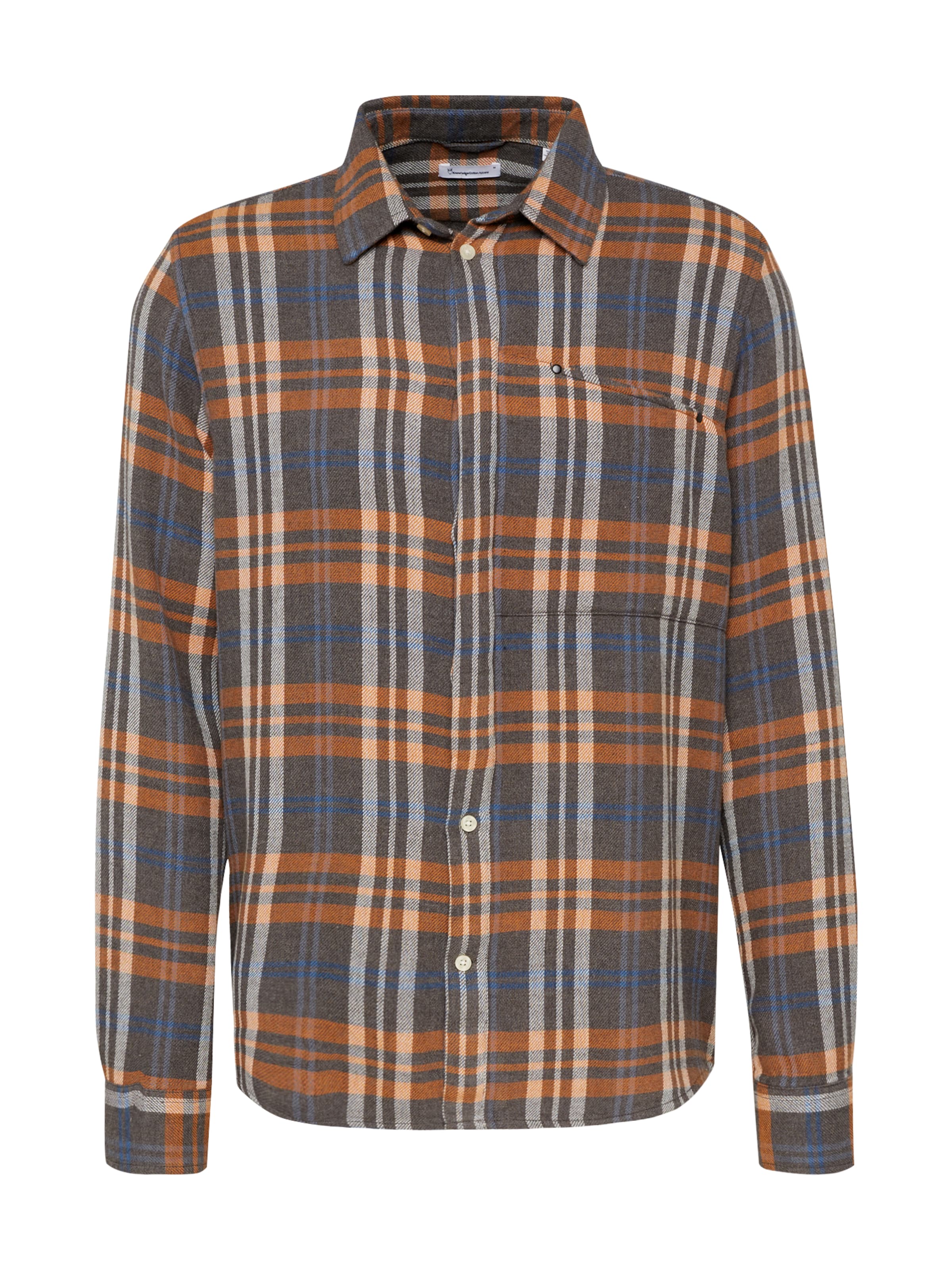 KnowledgeCotton Apparel Regularny krój Koszula w kolorze szary: przód