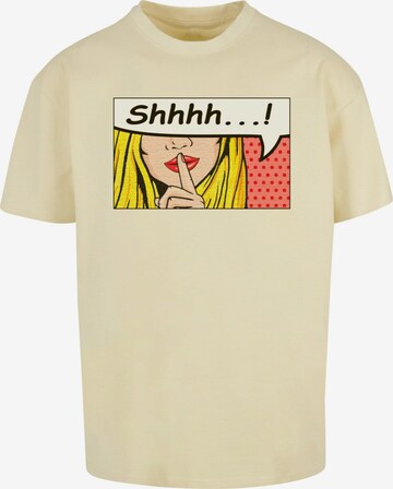 Merchcode T-Shirt 'Silent Sign Comic' in Gelb: predná strana