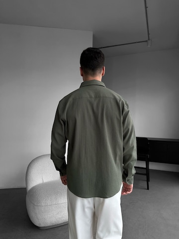 Comfort fit Camicia 'Regular Fit Cotton Shirt - Green' di Kleidermafia in verde