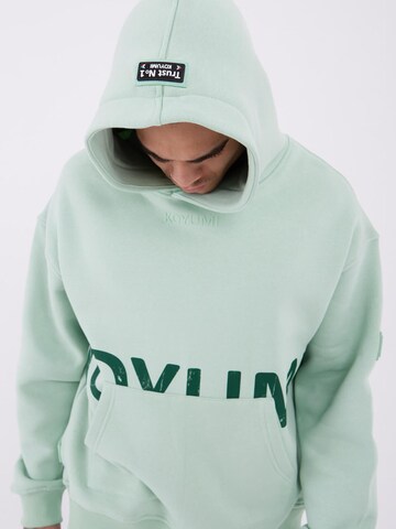 Koyumi Sweatshirt 'Unisex Oversize Hoodie – 3-Faden Stoff, innen angeraut Suheyla Love it' in Grün