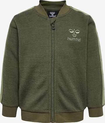 Hummel Sweatvest 'WULBATO' in Groen: voorkant