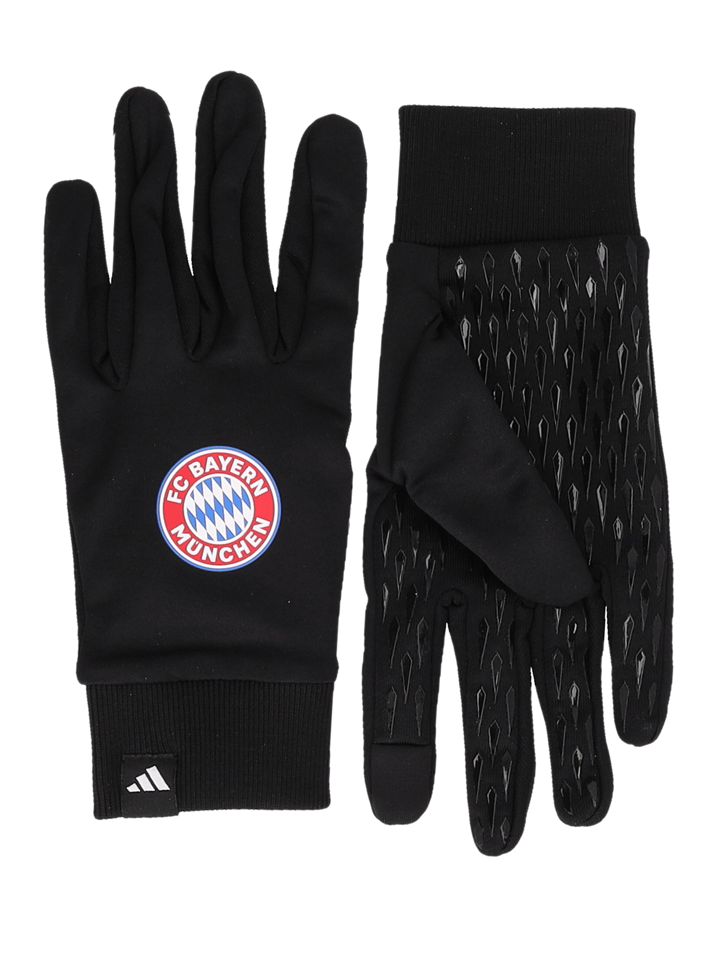 ADIDAS PERFORMANCE Athletic Gloves 'FC Bayern Fieldplayer' in Black: front