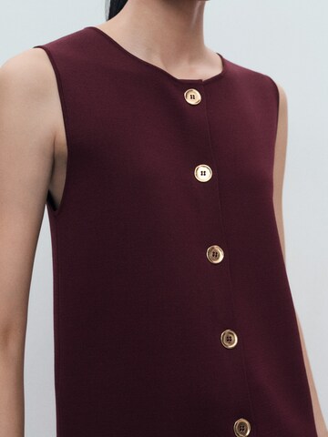 MANGO Gebreide bodywarmer 'YOLANDO' in Rood