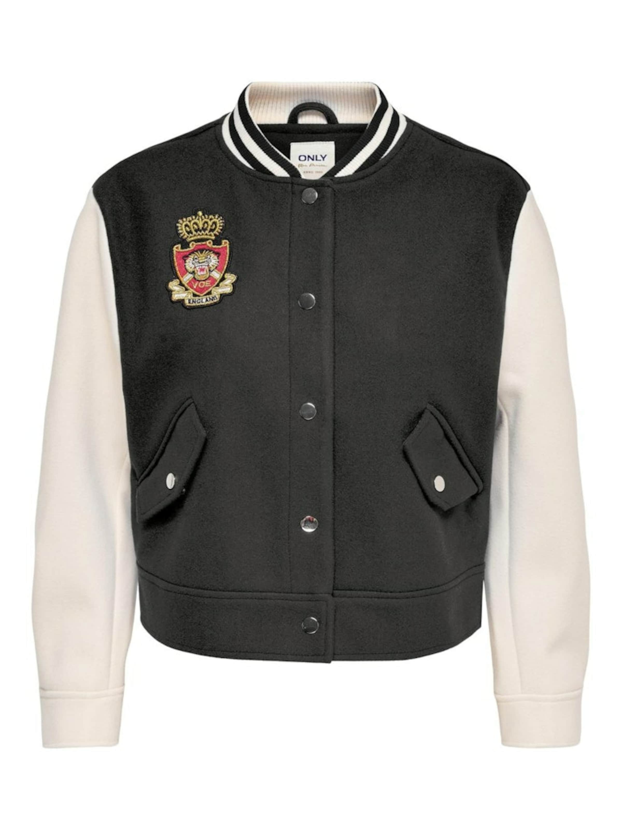 ONLY Tussenjas in de kleur Zwart / Wolwit, Productweergave