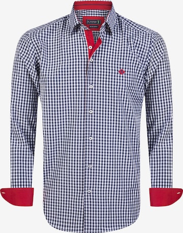 Sir Raymond Tailor Regular fit Button Up Shirt 'Poseidon' in Blue: front