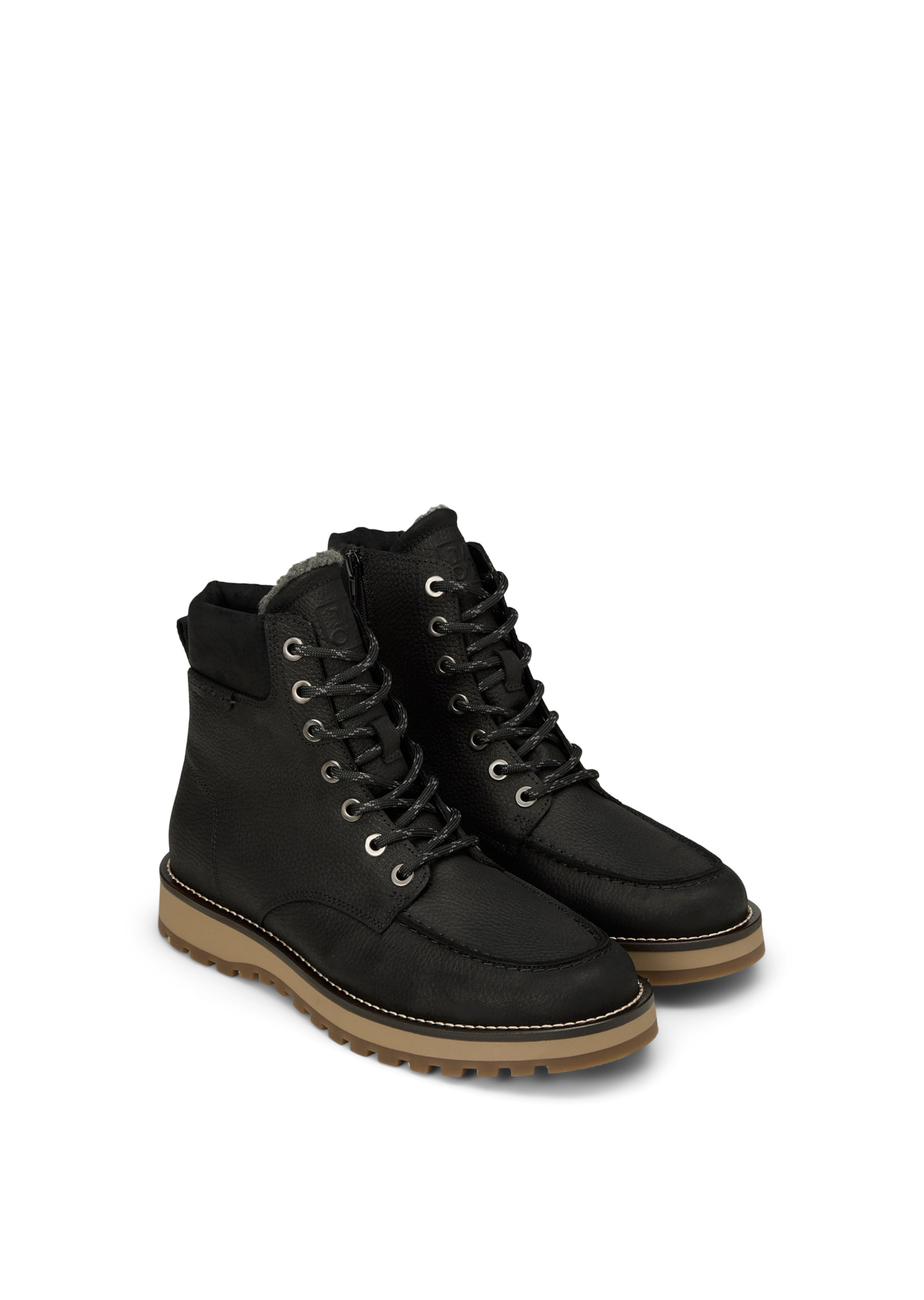 Marc O'Polo Schnürboots 'Jack' in Schwarz: Vorderseite