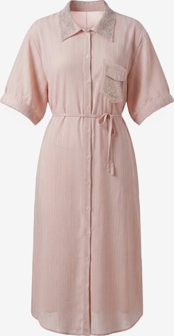 faina - Vestido camisero en rosa: frente