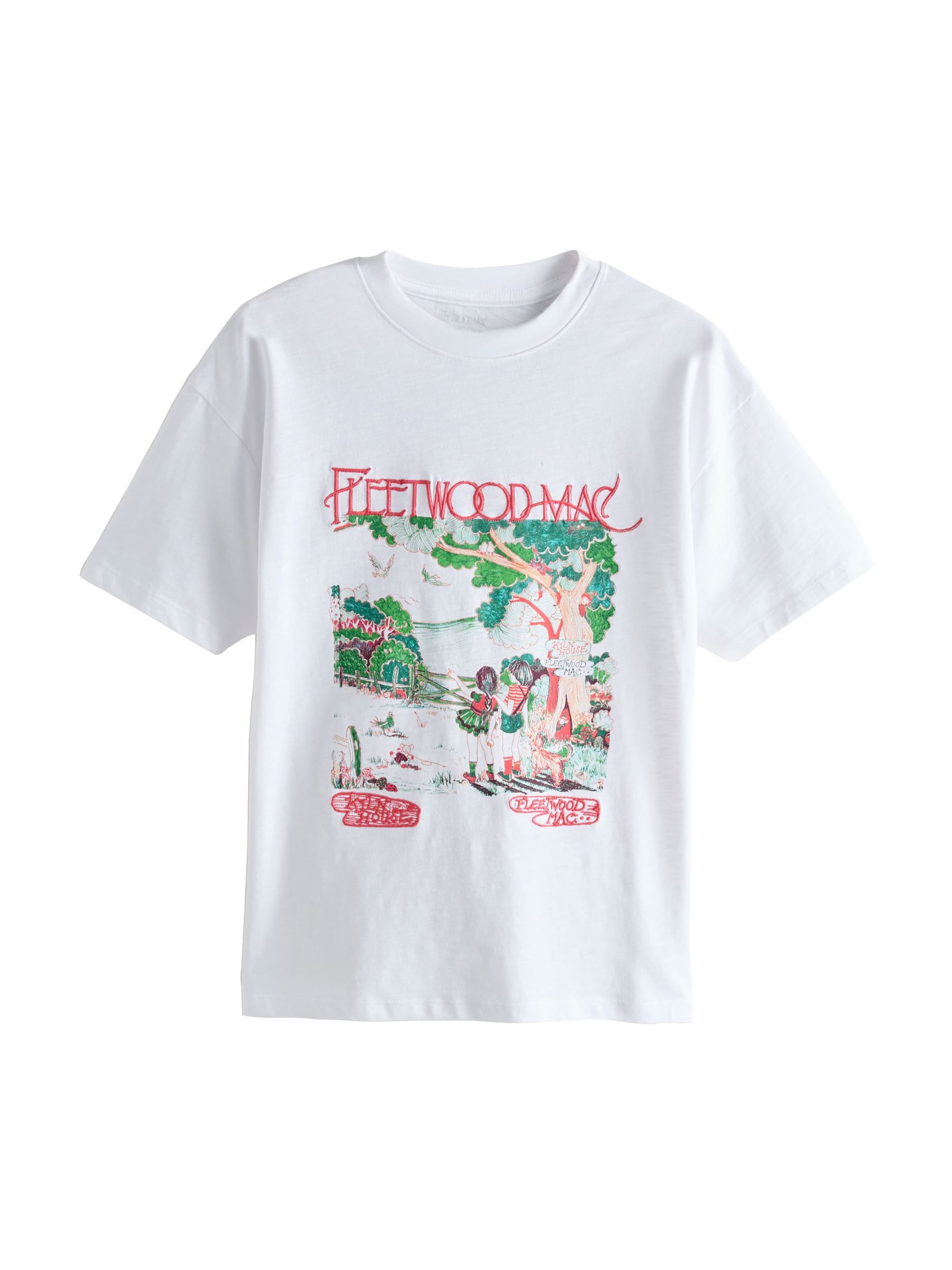 Next Majica 'Fleetwood Mac' | bež / zelena / rdeča / bela barva, Prikaz izdelka