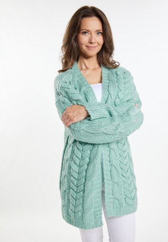 Cardigan 'Vanne' usha WHITE LABEL en vert : devant