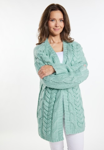 usha WHITE LABEL Knit cardigan 'Vanne' in Green: front