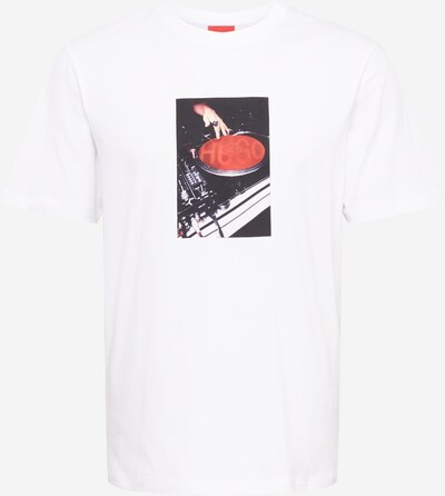 HUGO Shirt 'Decord' in rot / schwarz / weiß, Produktansicht