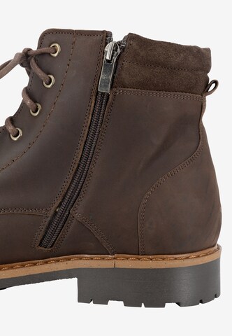 DreiMaster Vintage Lace-Up Boots in Brown