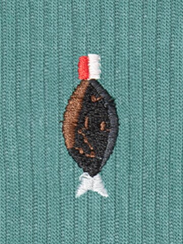 Von Jungfeld Socken 'Mix & Match Tennis mit Stickmotiven' in Grün