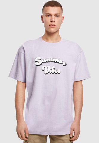 Merchcode Shirt 'Summer Vibes' in Lila: voorkant