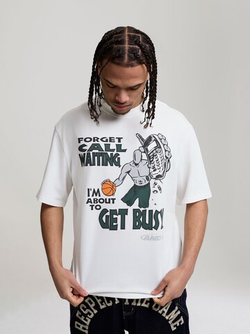 AND1 Футболка 'Get Busy' в Белый: спереди