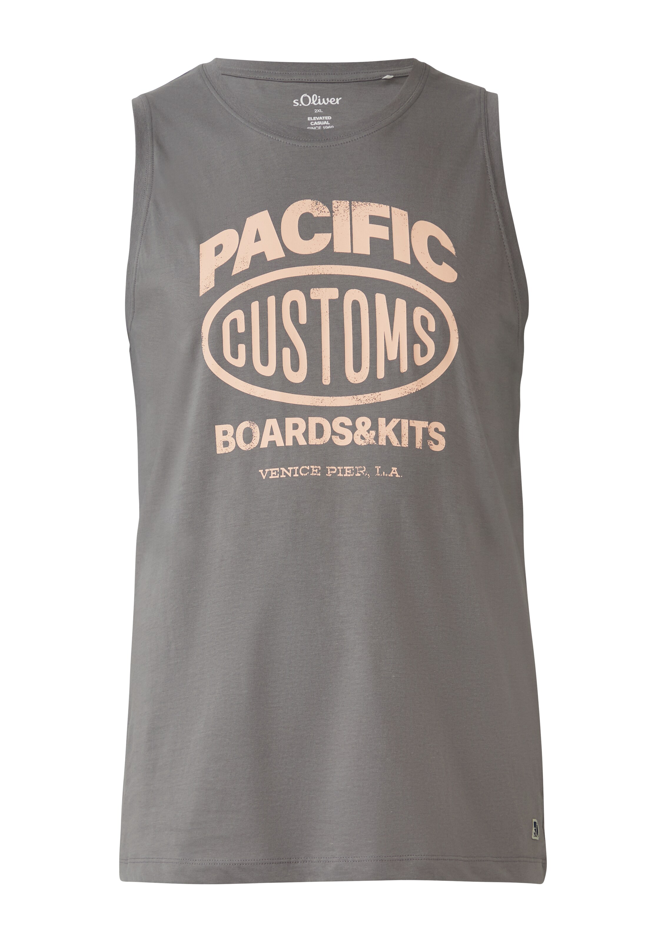 s.Oliver Men Big Sizes Shirt in Grau: Vorderseite