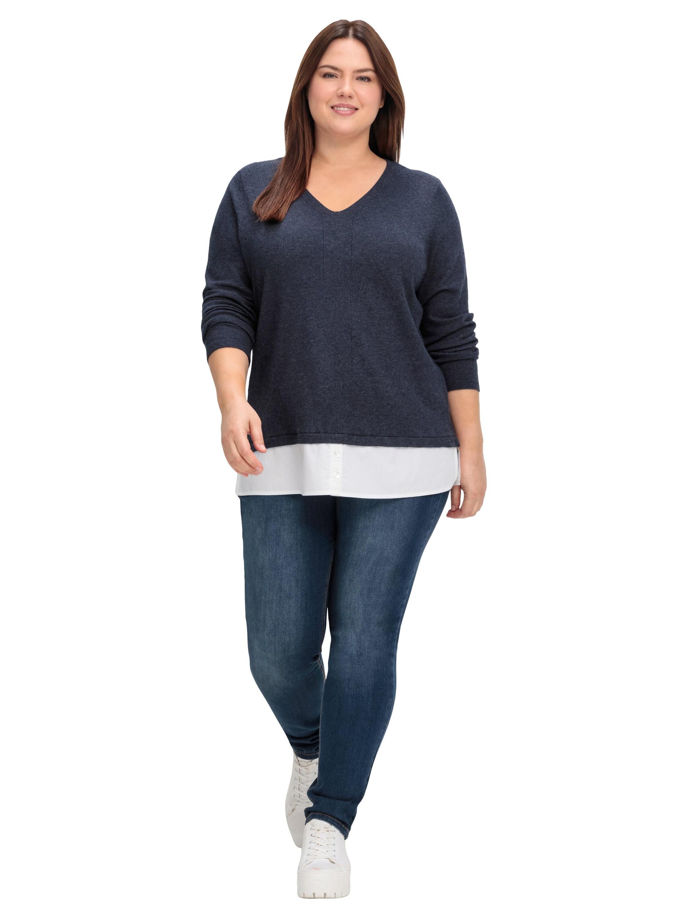 SHEEGO Sweter w kolorze niebieski