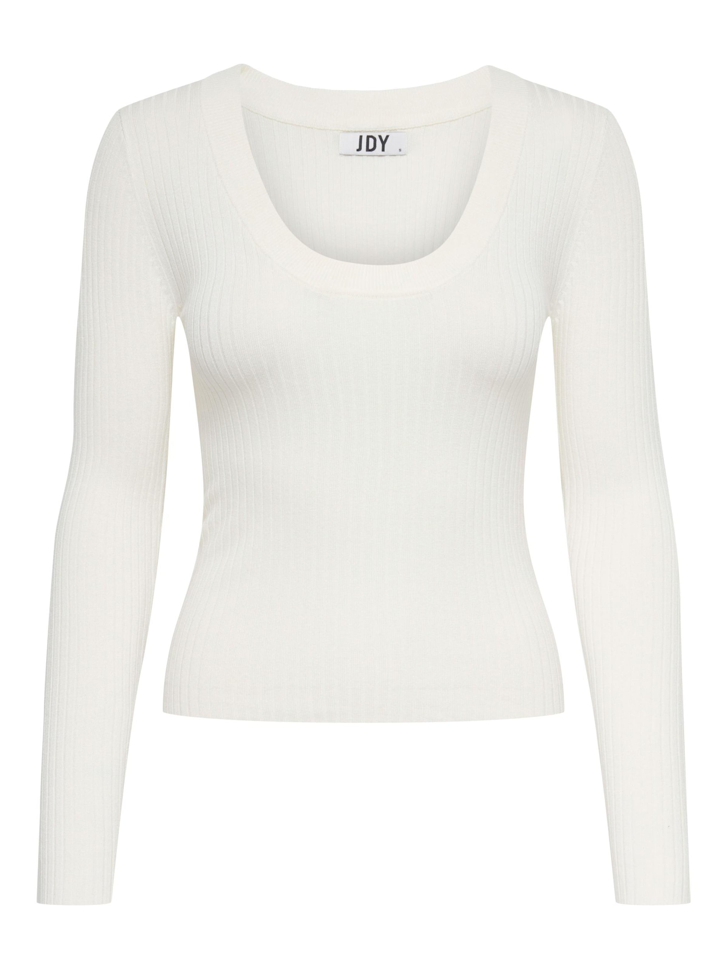 JDY Trui 'Plum' in Wit: voorkant