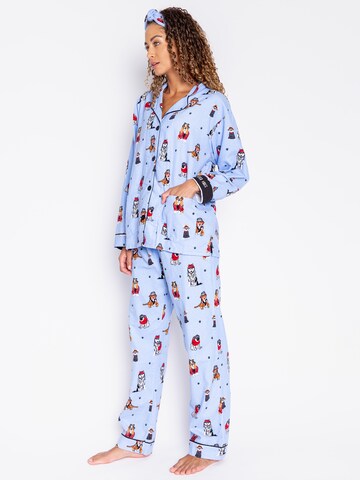 PJ Salvage Pyjama 'Flannels' in Blau