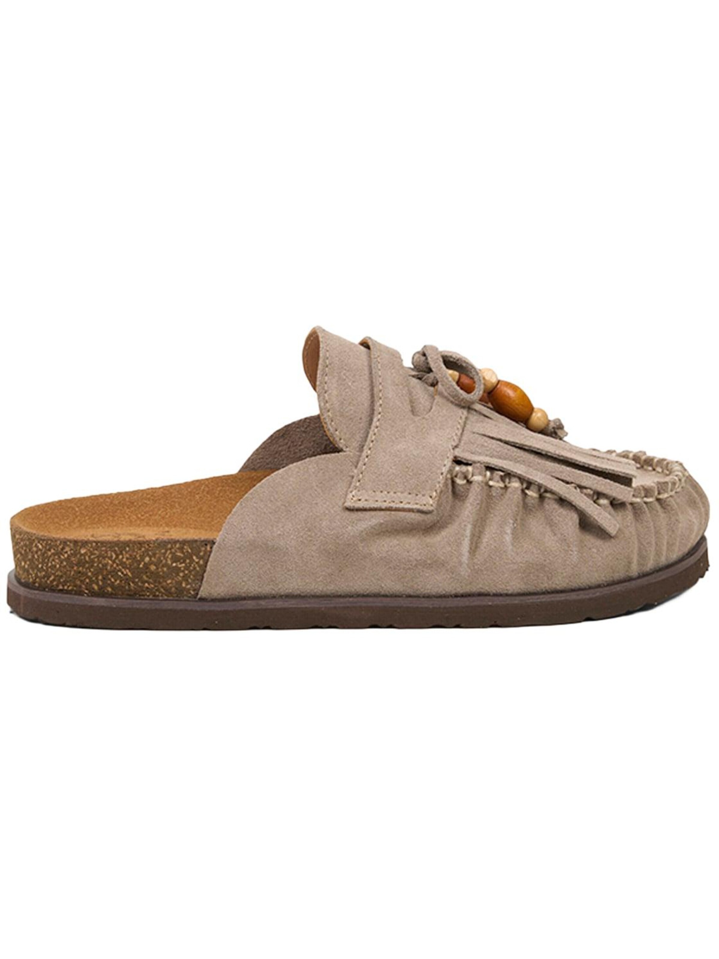 Desa Huisschoenen 'Holzschuhe' in Beige