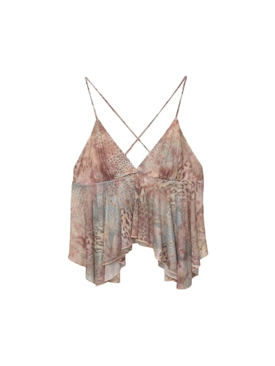Pull&Bear Blus i mauve / gammalrosa / bordeaux / silver, Produktvy