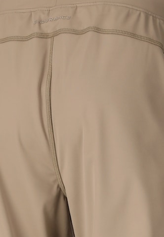 ENDURANCE Slim fit Workout Pants 'Eluna' in Brown