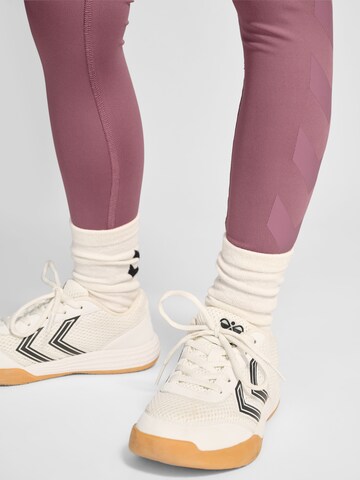 Hummel Skinny Sportbroek 'Pulse' in Lila