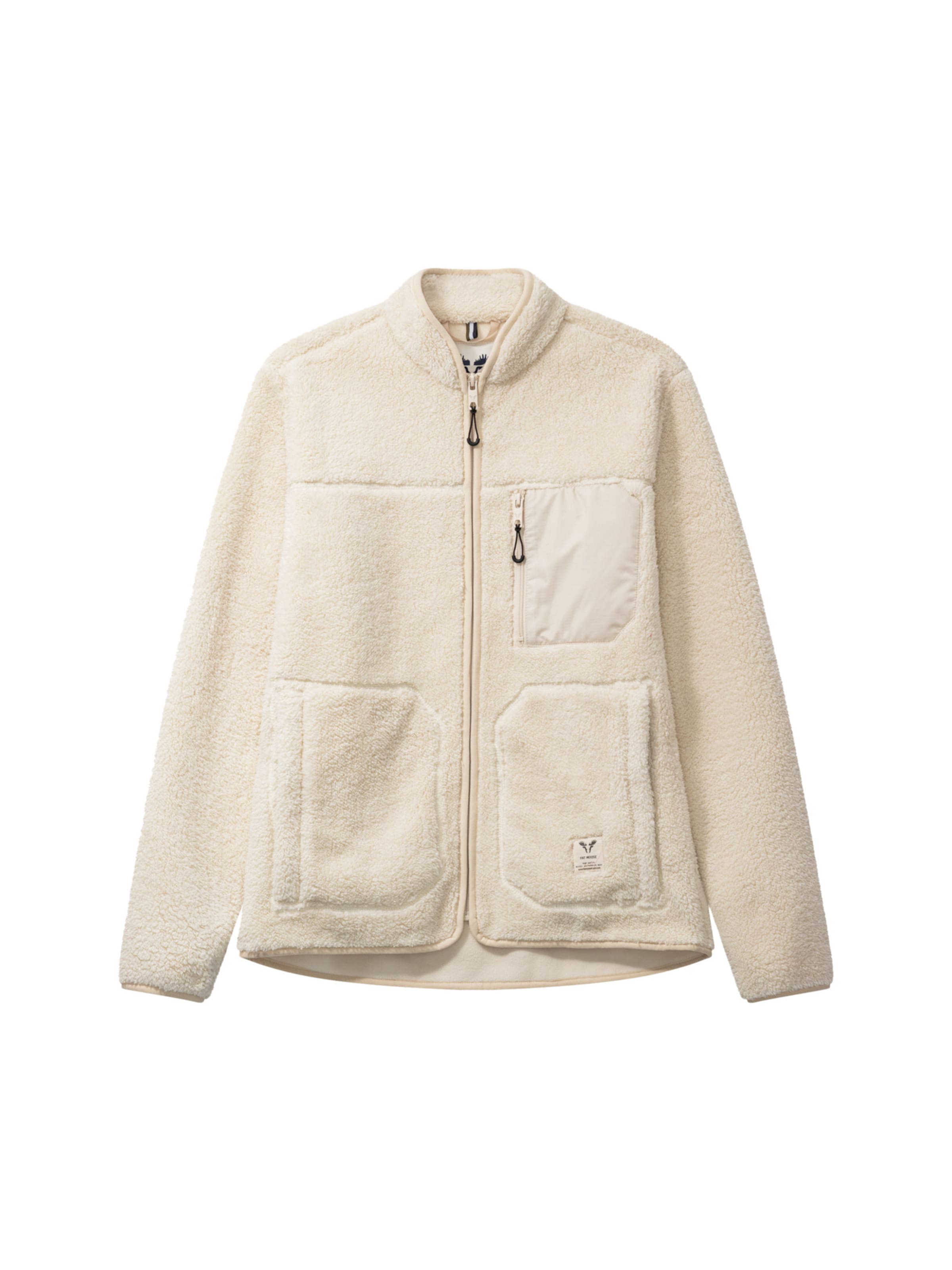 Fat Moose Fleecejacke 'Wood' in Beige: Vorderseite