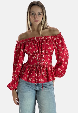 Elara Bluse i rød: forside