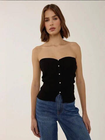 Hiccup Gebreide top in Zwart: voorkant