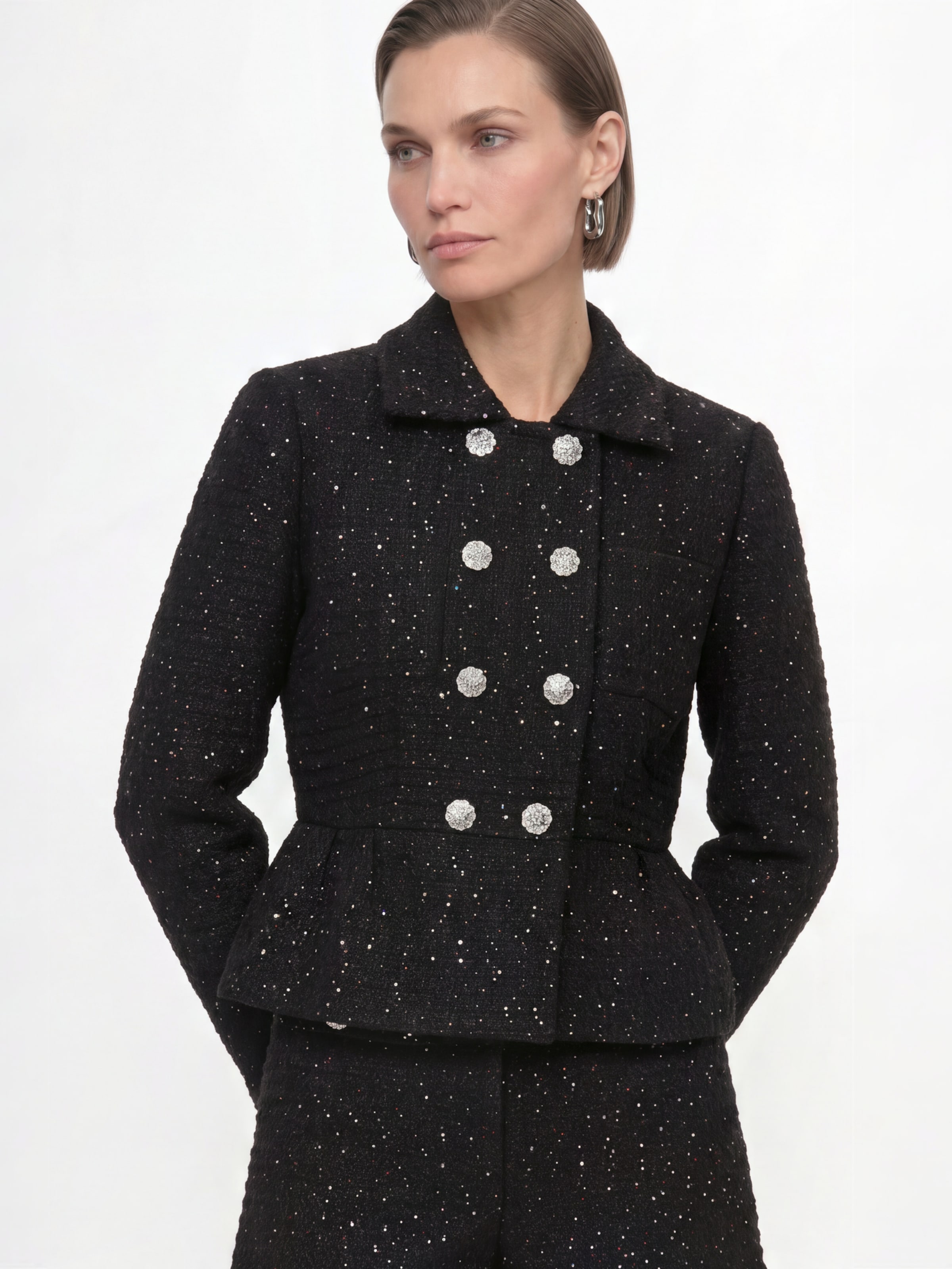 Blazer Rich & Royal en noir : devant
