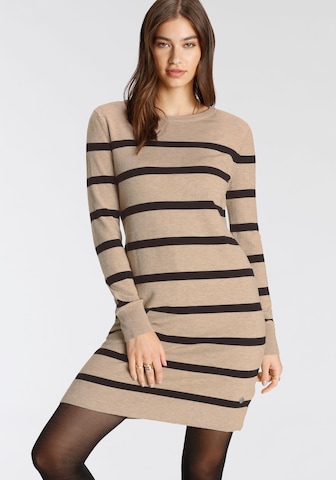 TAMARIS Knitted dress in Beige