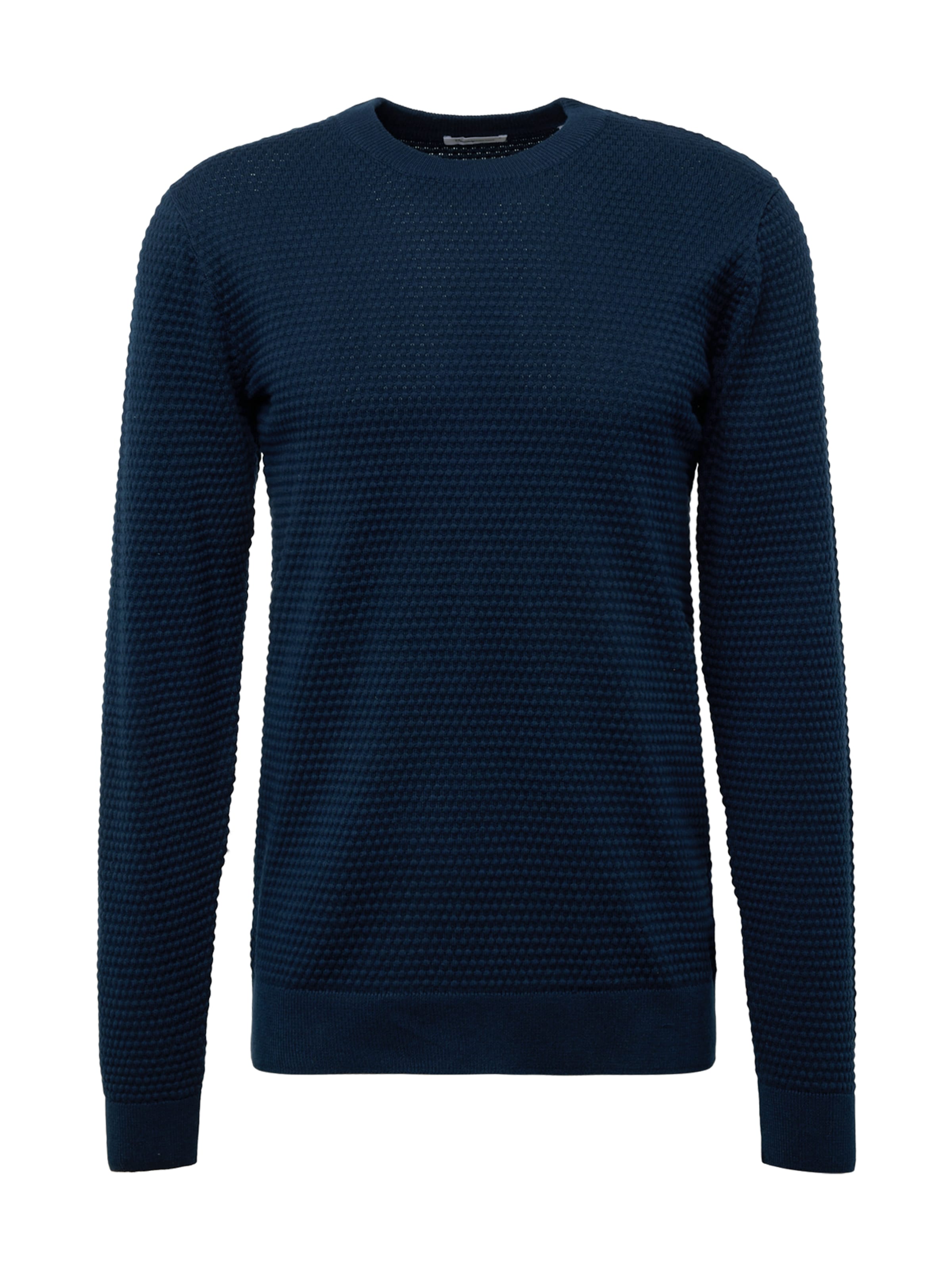 KnowledgeCotton Apparel Sweter 'Vagn' w kolorze niebieski: przód