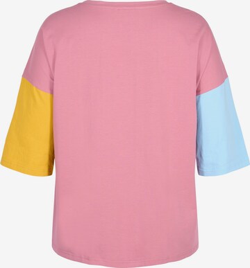 Zizzi T-Shirt 'Nika' in Pink