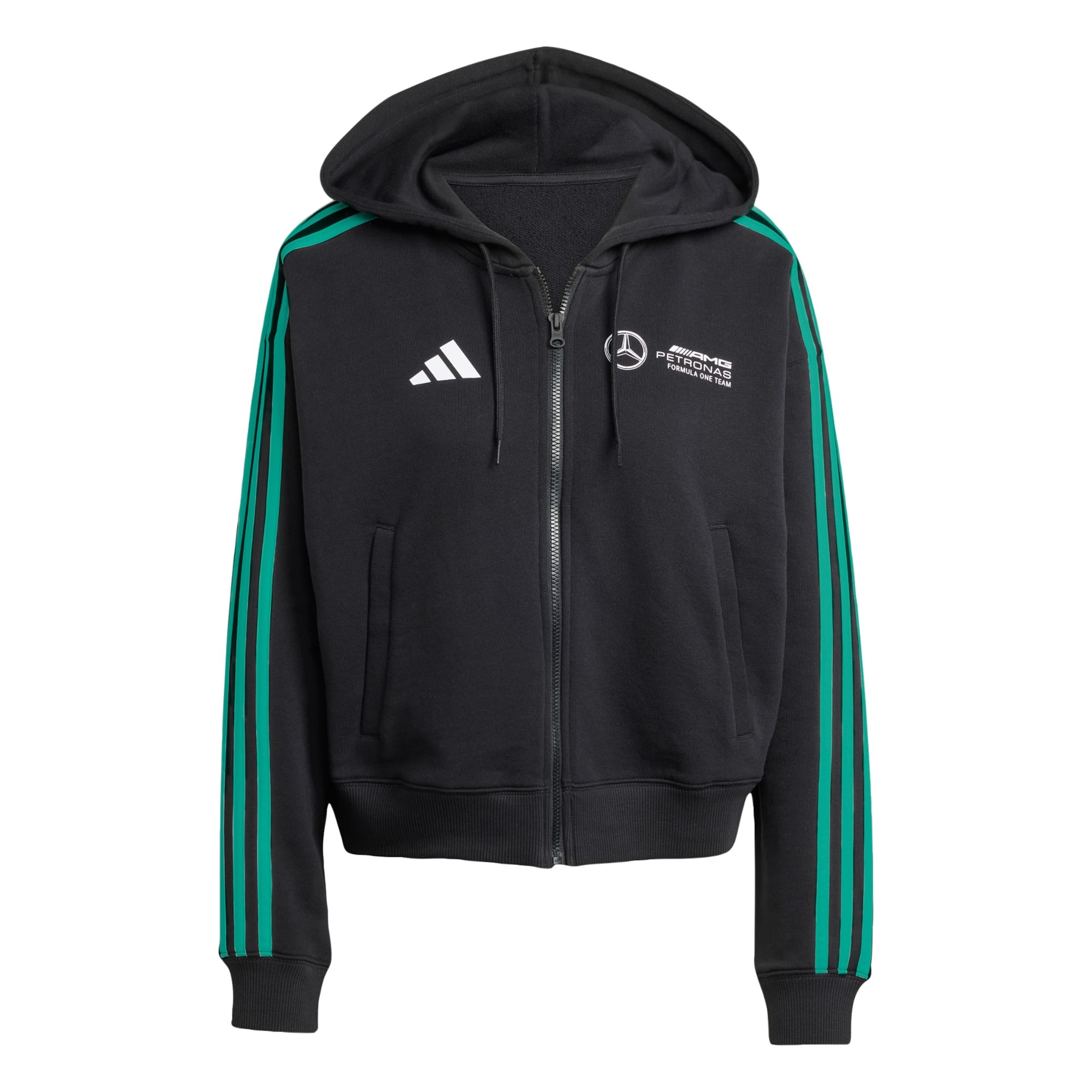 ADIDAS PERFORMANCE - Sudadera con cremallera deportiva 'Mercedes - AMG Petronas Formula One Team' en negro: frente