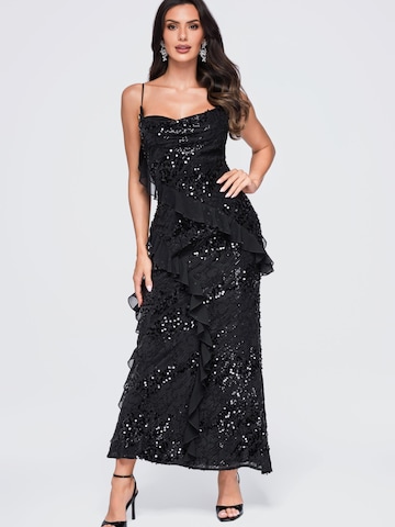 Ombre Abendkleid in Schwarz