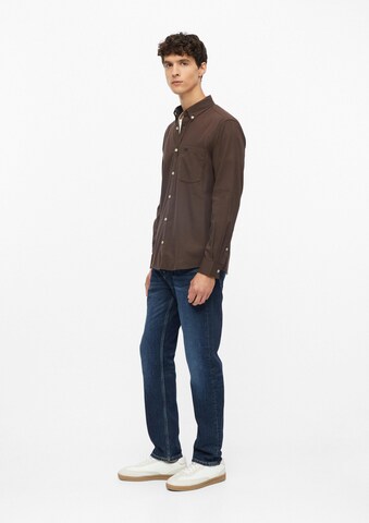 s.Oliver Regular fit Button Up Shirt in Brown