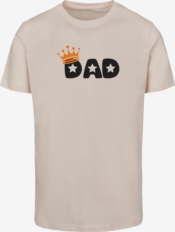 Merchcode T-Shirt 'Fathers Day - King Dad' in Pink: Vorderseite