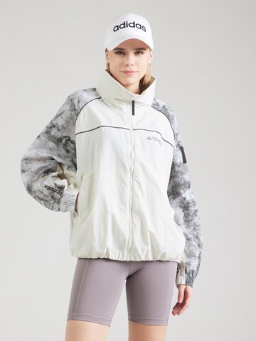 Veste outdoor 'National Geographic' ADIDAS TERREX en gris : devant