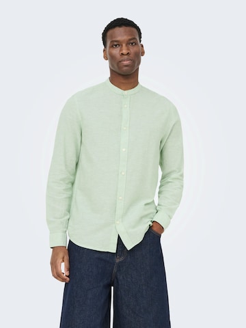 Slim fit Cămașă 'ONSCaiden' de la Only & Sons pe verde: față