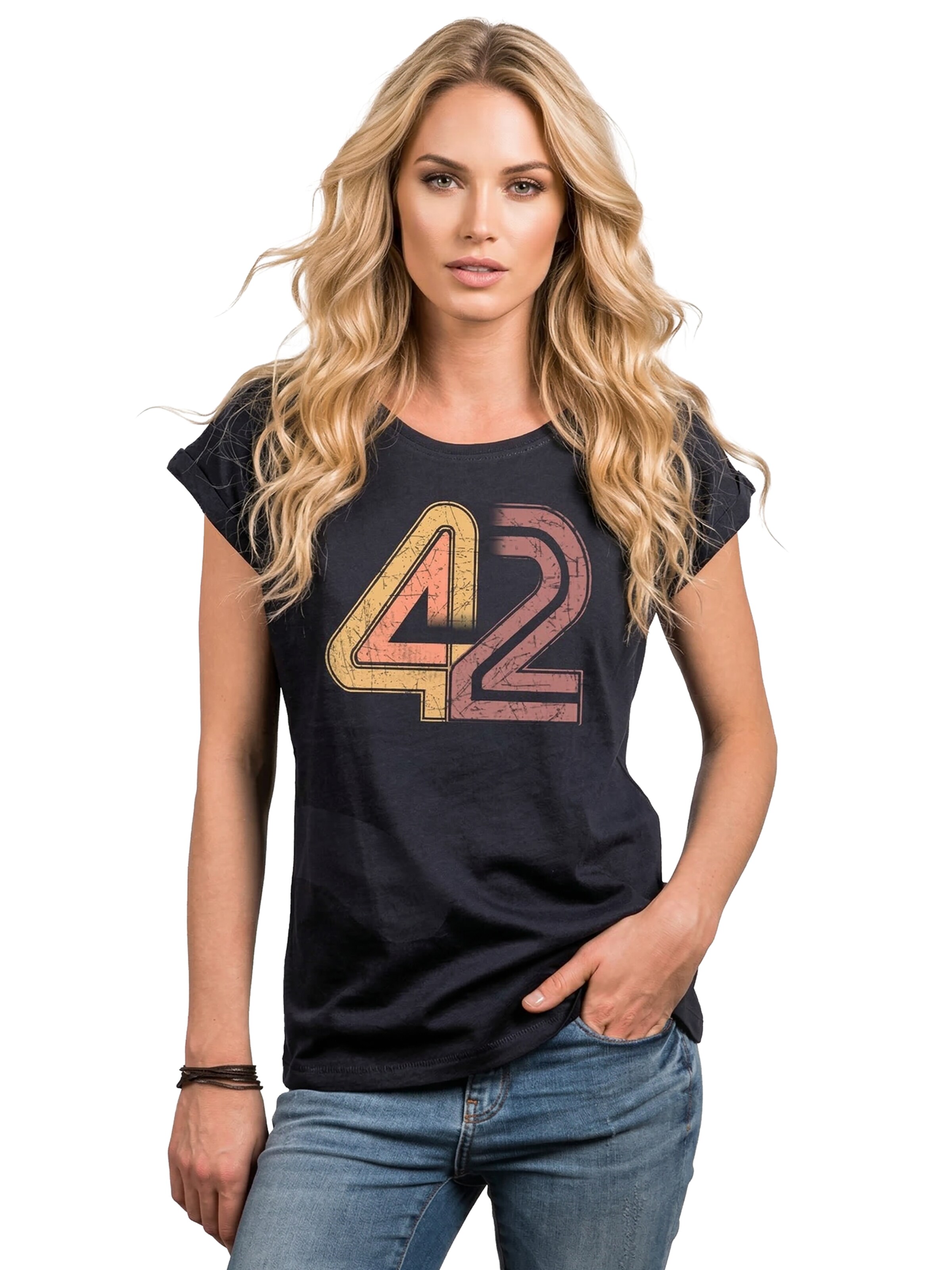 MAKAYA Shirt '42 The Answer' in Blue: front