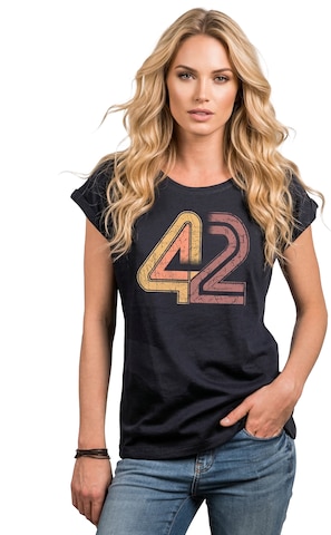 MAKAYA Shirt '42 The Answer' in Blue: front