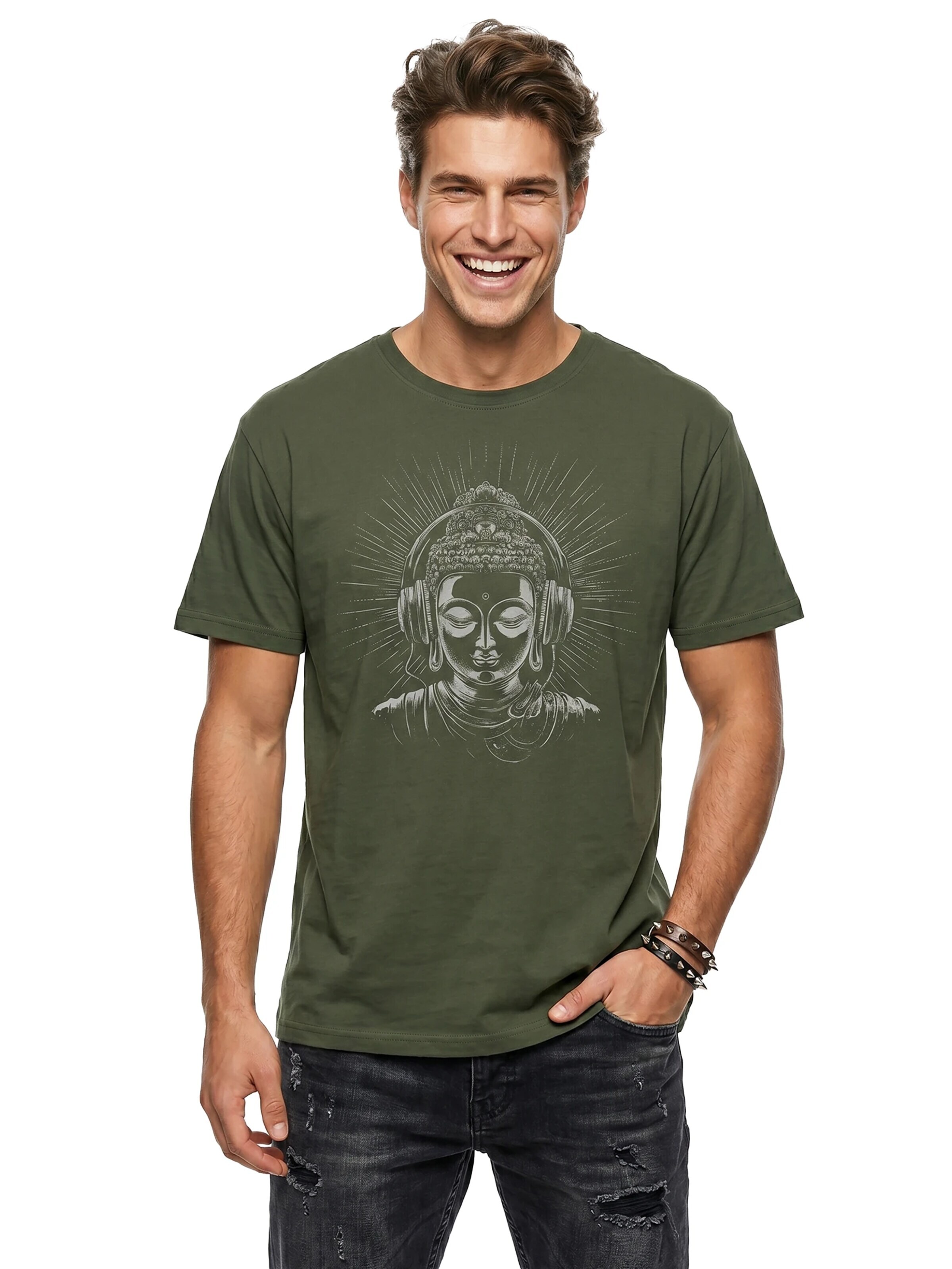 MAKAYA Shirt 'Buddha' in Green