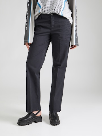 MAC Regular Trousers with creases 'NORA' in Blue: front