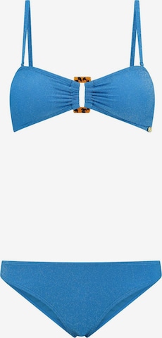 Shiwi Bandeau Bikini 'ZOE' in Blue: front