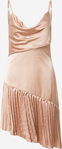 Chi Chi London Cocktail Dress in Beige: front