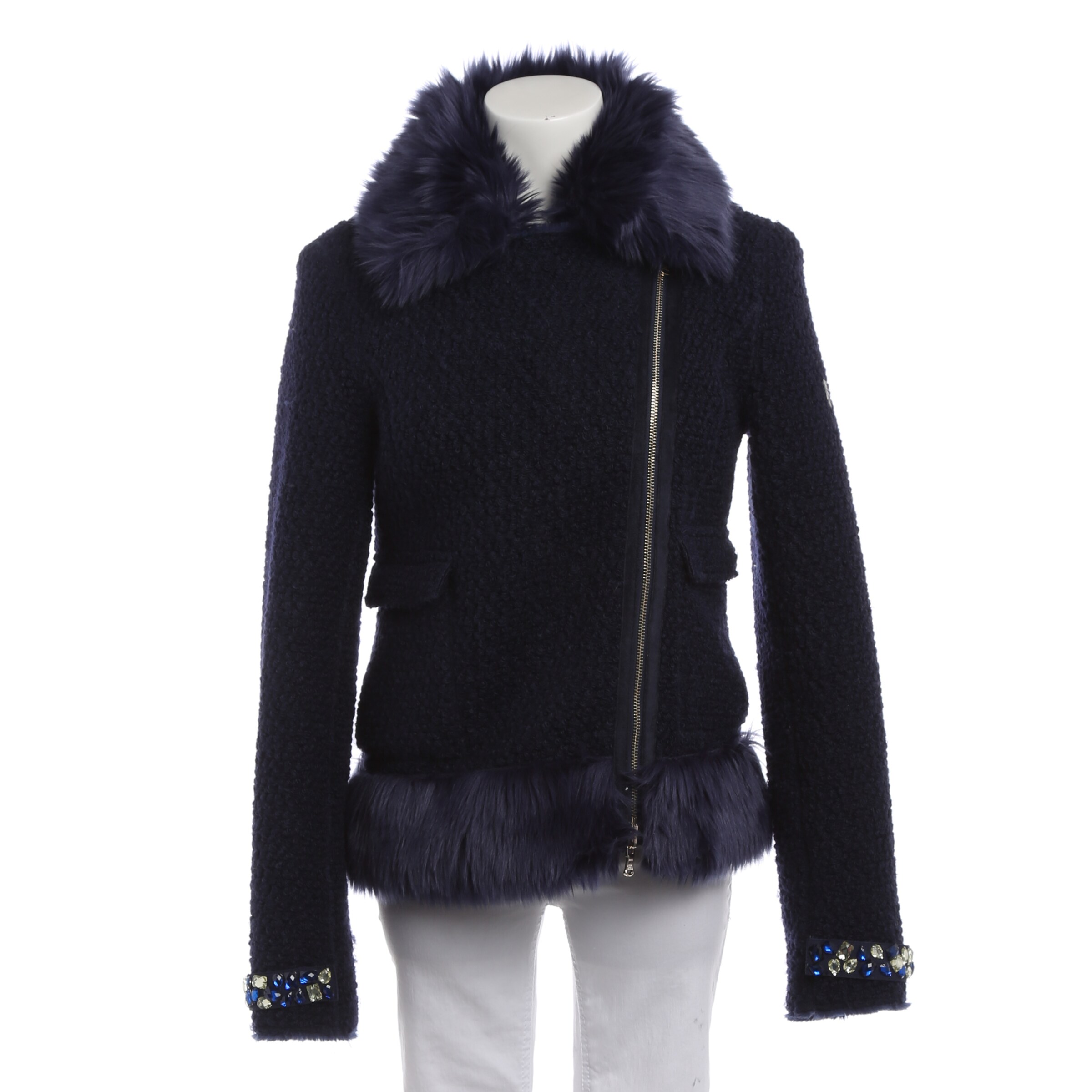 PATRIZIA PEPE Jacket & Coat in S in Blue: front