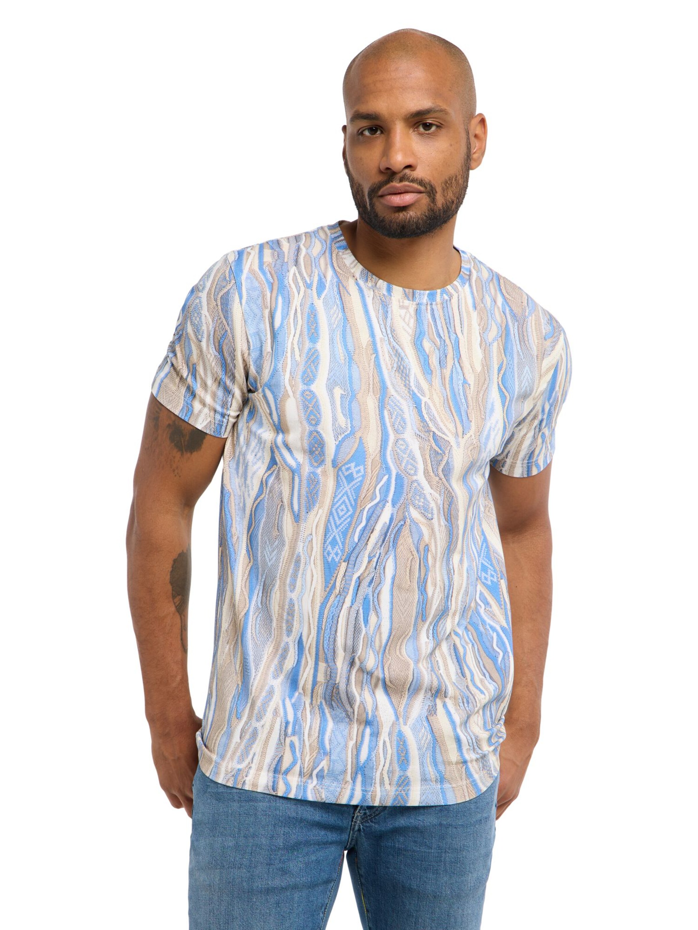 Carlo Colucci Shirt 'Fanton' in Blue: front